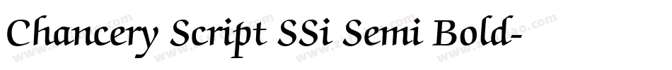 Chancery Script SSi Semi Bold字体转换